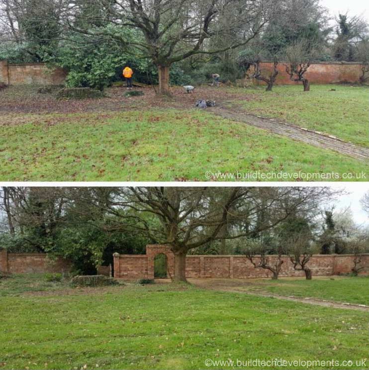 complete wall rebuilt