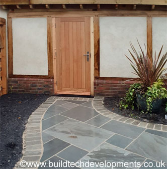 side door entrance to garage