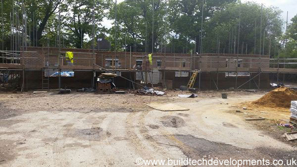 flats rear brickwork