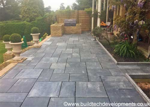 large patio area