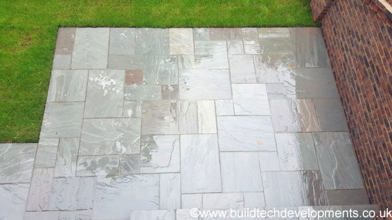 aerial view of completed paving