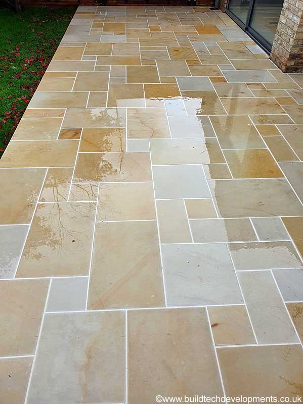 wet patio sawn sand
